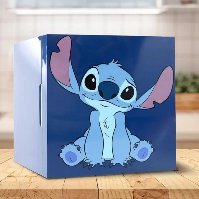 Mini frigorifer Ukonic Lilo & Stitch, 4L, termoelektrik, blu