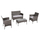 Set kopshti lounge 4-pjesësh Stasia (HM6089.02), gri/ bezhë
