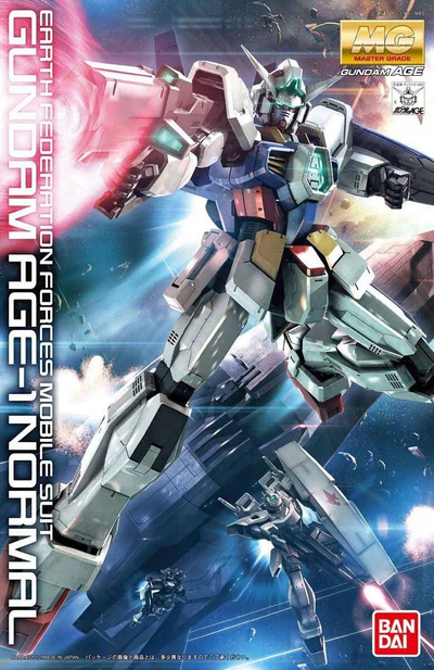 Model Bandai Gundam Age-1 Normal MG për ndërtim, shkalla 1/100, me shumë pjesë, shumëngjyrësh