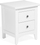 Komodinë anës krevati Bedside, 2 sirtarë, MDF, e bardhë