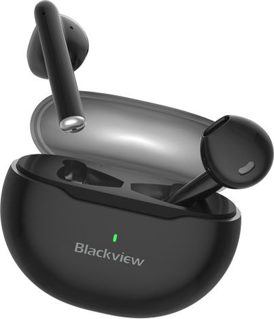 Kufje pa tela Blackview AirBuds 6, Bluetooth 5.3, 25 orë bateri, të zeza