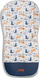 Jastëk karroce Sensillo Velvet Blue Dinosaurs, universal, dyanshëm, blu