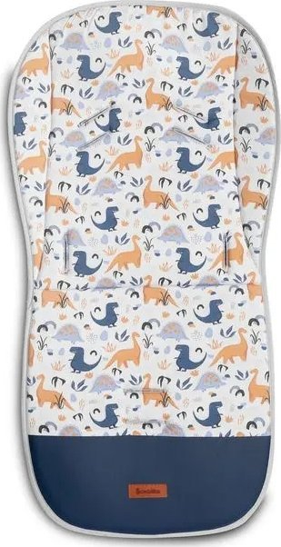 Jastëk karroce Sensillo Velvet Blue Dinosaurs, universal, dyanshëm, blu