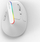 Mouse vertikal DeLUX M618C, wireless 2.4G, 1600 DPI, RGB, i bardhë