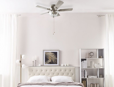 Ventilator tavani SIRAMA Silver, me dritë, 5 fletë, ngjyrë argjendi
