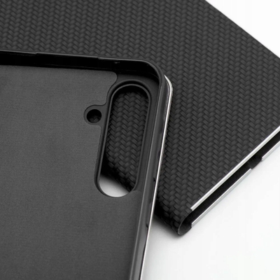 Навлака за книга Luna Book Carbon за Xiaomi Redmi Note 14 4G, карбон, црна