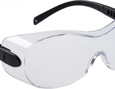 Syze mbrojtëse Portwest Coverspecs PS30, xhama t’tejdukshëm, skelet i zi