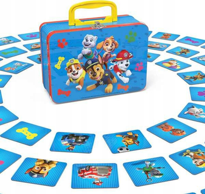 Lojë memorie Spin Master Paw Patrol, me kartela, në valixhe metalike