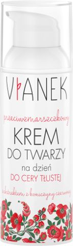 Krem fytyre Vianek Line Reducing Light Day, për lëkurë me yndyrë, 50ml, i bardhë