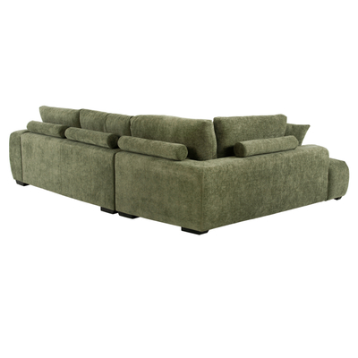 Divan këndor Coven HM3266.14L, kënd majtas, 298×208 cm, stof, jeshil