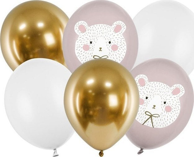 Balona latex PartyDeco Ari Polar, 30 cm, set 6 copë, shumëngjyrëshe