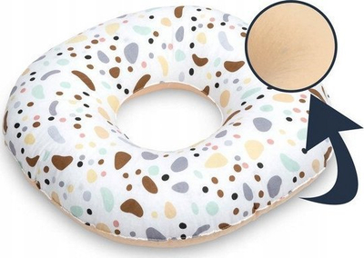Jastëk pas lindjes Sensillo Freckles, ergonomik, pambuk, bezhë