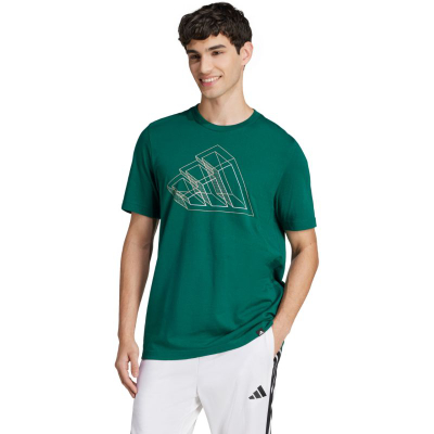 Блуза adidas Tech Outline Graphic JJ1609, памук, за мажи, бела