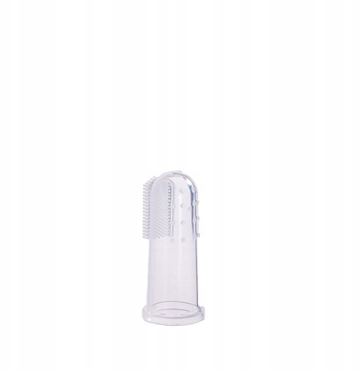 Furçë dhëmbësh për bebe BABYTON Silicone Finger Brush, silikon i butë, transparente