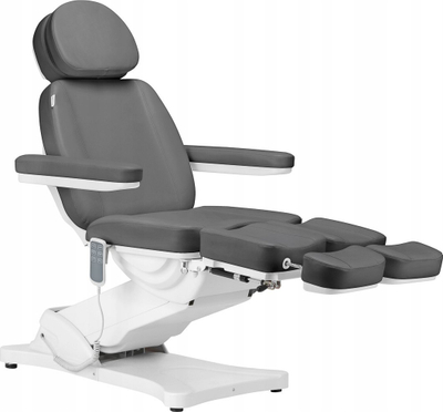 Karrige elektrike kozmetike SILLON CLASSIC, 3 motorë, lëkurë sintetike, gri e bardhë
