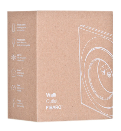 Prizë inteligjente Fibaro Walli Type E, montim në mur, e bardhë