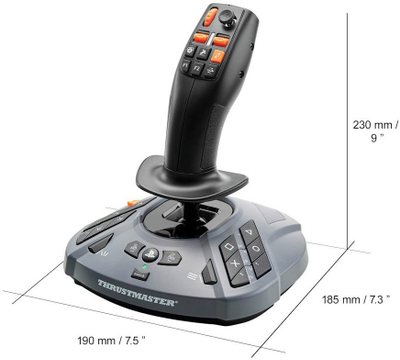 Џојстик Thrustmaster SimTask FarmStick, 3 оски, за PC и PS5, црн