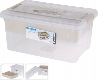 Kuti ruajtëse plastike, 9L, 35.5 x 23.5 x 17 cm, transparente