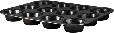 Tepsi për muffin Berlinger Haus BH 1436 Black Rose, jo ngjitëse, për çdo lloj përdorimi, e zezë