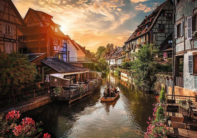 Puzzle Trefl Premium Plus 1000 copë, Little Venice në Colmar, shumëngjyrësh