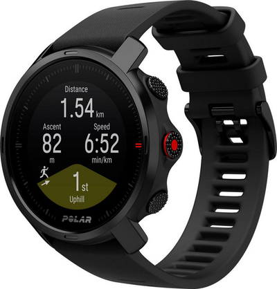 Orë sportive Polar Grit X Pro M/L, me GPS, mban ujë deri në 100m, e zezë