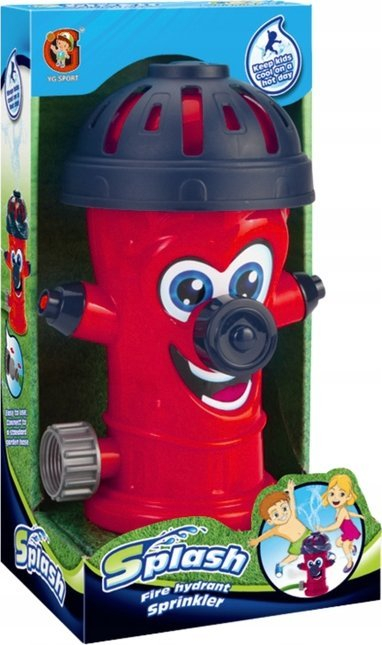 Sprinkler kopshti për kalamaj Hydrant Fountain, rreze 2.5m, i kuq