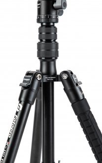 Tripod për kamerë Fotopro 58, alumin, kokë sferike, 8 kg, i zi
