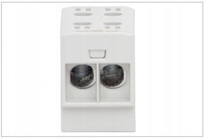 Bllok lidhës elektrik LZ me kutizë, 2x35mm² Al Cu, për shinë TH, gri