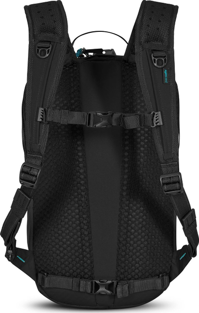 Çantë shpine Pacsafe ECO, 18L, kundra vjedhjes, Econyl e zezë