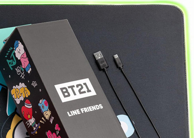 Mouse pad BTS XXL, me LED, i zi