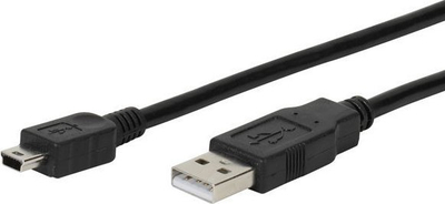 Kabllo USB Vivanco 45224, USB 2.0 A në mini B, 1.8m, e zezë