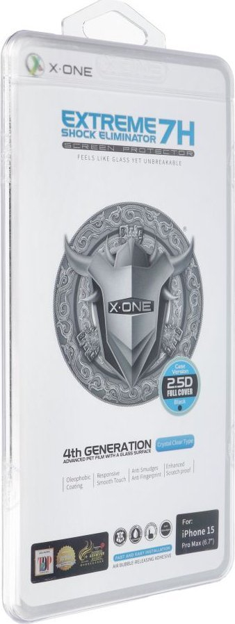 Xham mbrojtës X-One Extreme Shock Eliminator 4th Gen, për iPhone 15 Pro Max, transparent