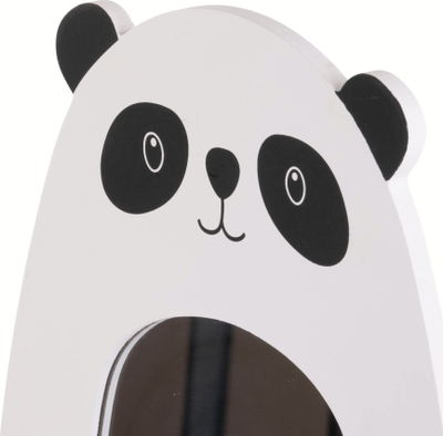 Pasqyrë muri për kalamaj Home Styling Collection, me panda, 22.5 x 40 cm, e bardhë