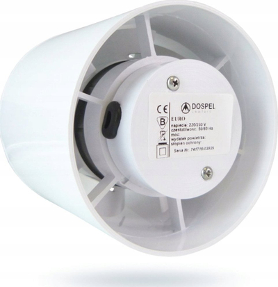Ventilator kanali Dospel EURO, 100mm, 100 m³/h, 230V, i bardhë