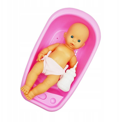 Kukull bebe Rocks Toys Baby Sara, 39 cm, me aksesorë, shumëngjyrëshe