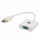 Adapter HDMI në VGA Savio CL-201, kabllo e shkurtër, e bardhë