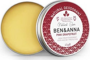Deodorant natyral krem Ben Anna Grapefruit, 45g, kuti metalike