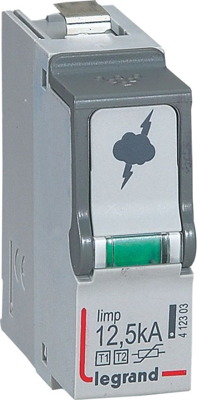 Mbrojtës rrufe Legrand 412303 B C, 12.5kA, 320V AC, i bardhë