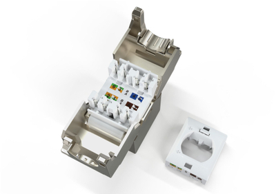 Компактен модул кистон Digitus CAT 6A, заштитен, монтажа без алат