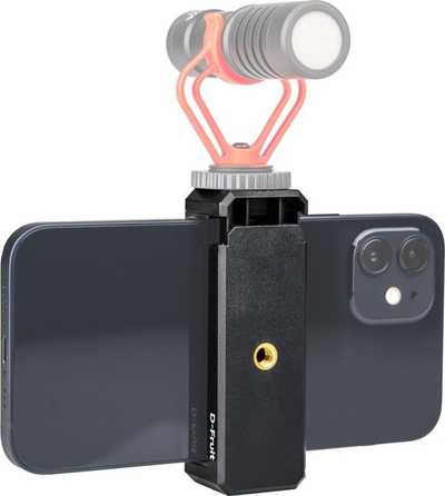 Kapëse telefoni D-Fruit Phone Adapter L, për t’u vënë në tripod, universale, e zezë