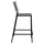Stol Olympias metalik i zi 47×58×111 cm (HM5528.01), zezë