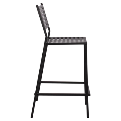 Stol Olympias metalik i zi 47×58×111 cm (HM5528.01), zezë