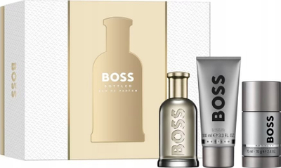 Set dhurate per burra Hugo Boss Boss Bottled, parfum 75 g, xhel dushi 2 x 100 ml