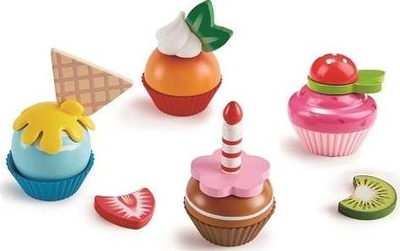 Set lodrash Hape Cupcakes, 18 copë, mbi 3 vjeç, shumëngjyrësh