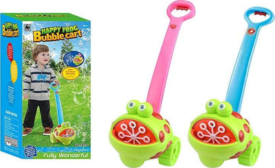 Lodër shtytëse Icom Polska Happy Frog, me flluska sapuni, me bateri, me shumë ngjyra