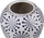 Vazo zbukuruese MILETOS Flower, stoneware, 19 cm, e bardhë