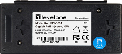 PoE injektor LevelOne POI-3014, Gigabit, 30W, i zi