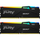 Memorie RAM Kingston FURY Beast RGB, 32GB DDR5, 4800MT/s, kit 2x16GB