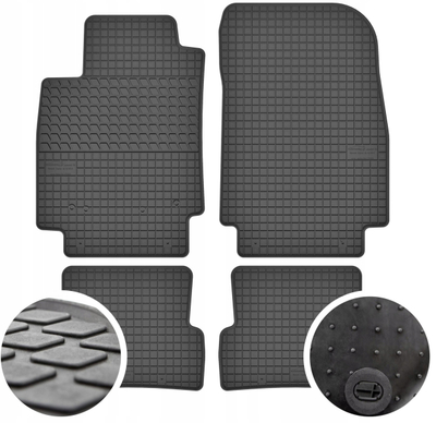 Tapeta gome për makinë Renault Captur, set 4 copë, kundër rrëshqitjes, të zeza