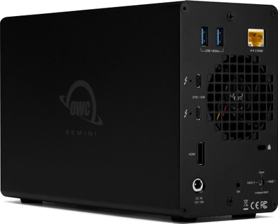 Disk i jashtëm RAID OWC Gemini, 8TB, Thunderbolt 40Gb/s, i zi